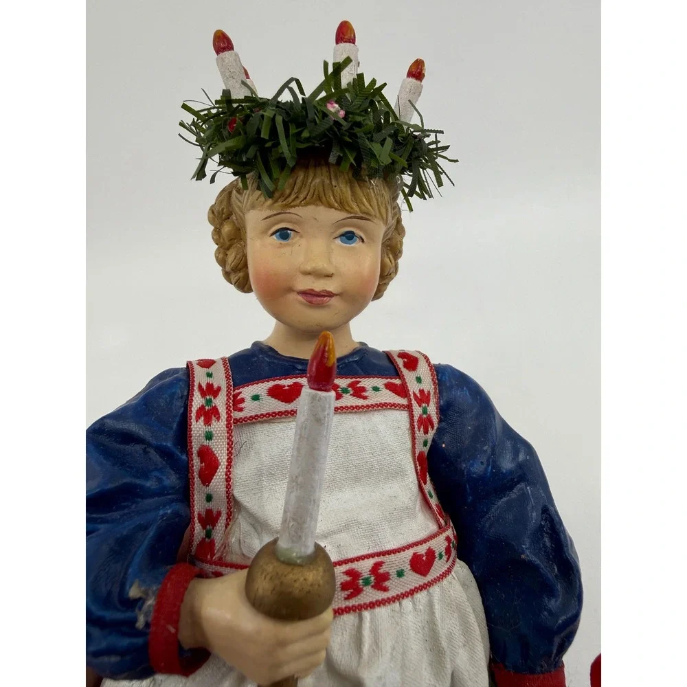 Vintage 1989 Clothtique Possible Dreams Saint Lucia Girl Christmas Figurine 7in